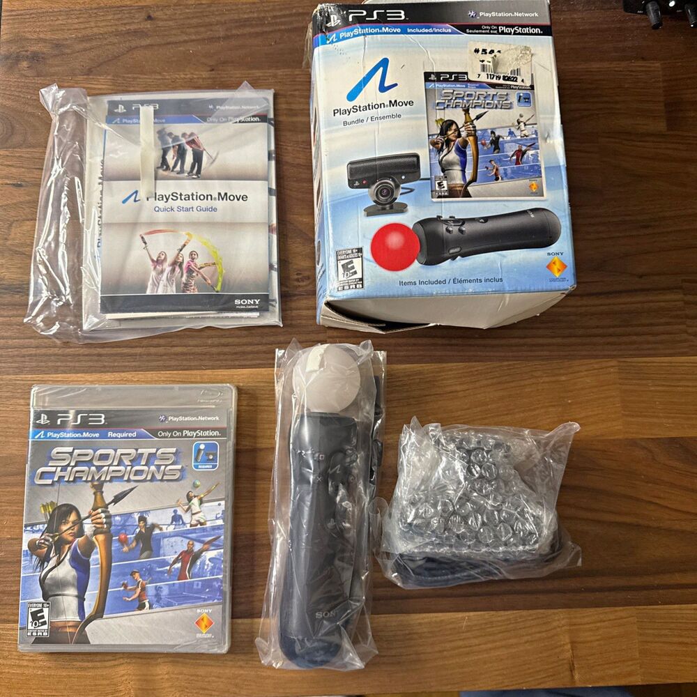 Sony PlayStation Move PS3 Bundle (Open Box) Controller, Camera, Sports Champions